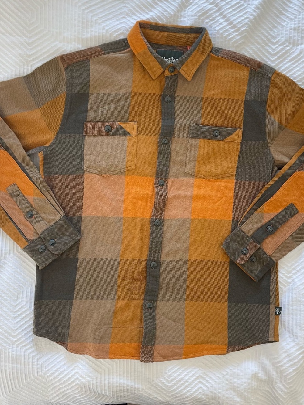 Howler Bros Men's L Outback Plaid Roadanthe Flannel Button Up Sol Glow NWT - Picture 4 of 16